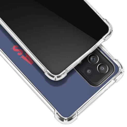 University of Arizona Wildcats Logo Split Blue Galaxy A72 5G Clear Case